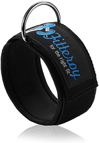 Gym Ankle Strap for Cable Machine - Exercise and Fitness Workout Strap with Neoprene Padding Attachments for LAT Pull Down Machine, Cable Home Gym and Resistance Bands