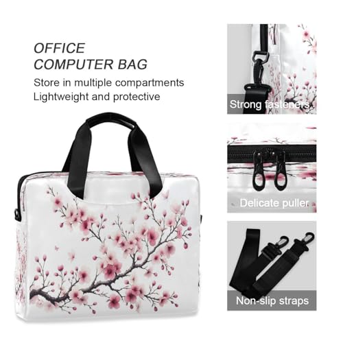 Maletín para portátil con diseño flores rosa miniatura 5