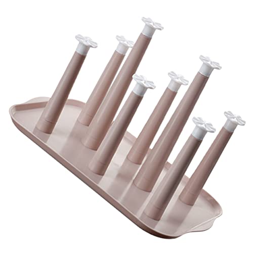 HOOTNEE Household Cup Draining Rack Plastic Cup Storage Tray for Kitchen Modern Design for Home Hotel Use Easy Access Ventilated Drying Random Color