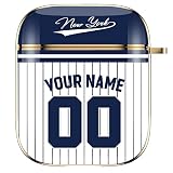 Custom Name & Number Baseball Jersey Case for Apple AirPods 2 nd and 1nd Generation,New York Persona