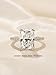PAFIDDY 4.5 Carat Radiant Cut Lab Created Moissanite Engagement Ring for Women, D Color VVS1 Sterling Silver Promise Ring with Pavé Band (4.5CT(Silver), 6)