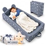 XL Portable Toddler Bed for Travel + Bonus Blanket...