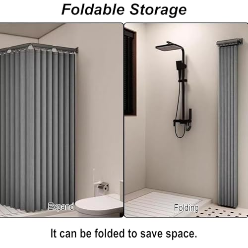 Barre de douche pliable et compacte installation facile au mur - 4