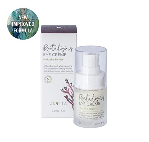 Devita Revitalizing Eye Cream With Aloehyplex - 100% Vegan Eye Serum With Hyaluronic Acid For Dark Circles, Wrinkles Or Fine Lines Under And Around Eyes For Men And Women - 0.5 Fl.oz #TOP1