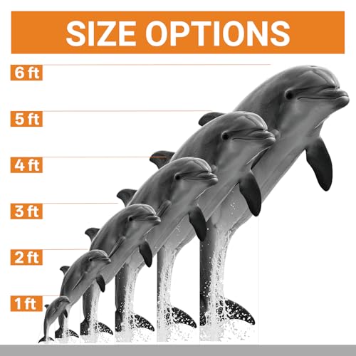 Image of Dolphin 4FT Life Size Cardboard Cutout, Animal Standup, 1 PC | Animal Standup for Events, Party Decor, Birthday & Photos, also for Ocean Theme, Kids Room, Home Decor & Gift Giving