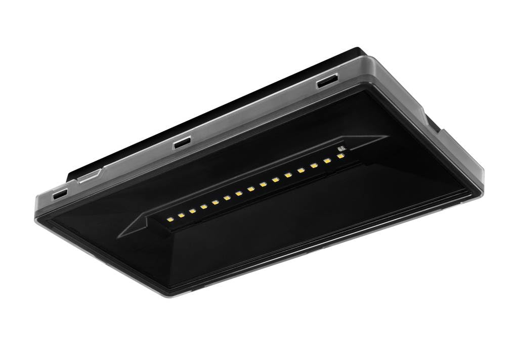 Notleuchte schwarz LED IP65 Notbeleuchtung Rettungszeichenleuchte Fluchtwegleuchte…