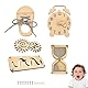 Busy Board Zubehör & Activity Board – 5-teiliges DIY Set für Eltern – Sensorikbrett Zubehör – Holz-Aktivitätsteile – Labyrinth, Lernuhr, Zahnrad, Sanduhr, Schuhe binden – Montessori Lernmaterial