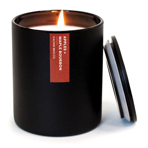 Bougie en verre Bourbon Pommes pour créer une ambiance chaleureuse au salon