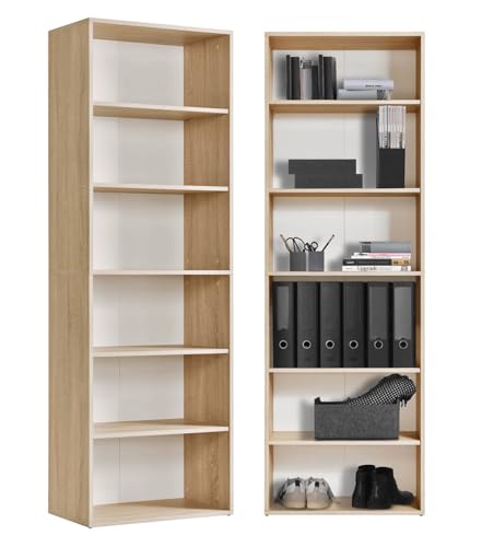 mokebo® Bücherregal Braun aus Holz 'Der Bücherwurm', Schuhregal,...