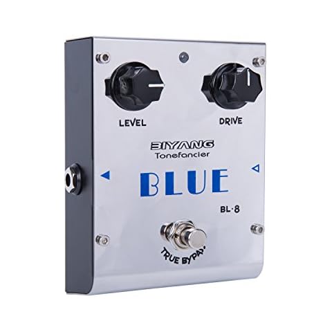 Biyang Blue Overdrive Guitar Effects Pedal BL-8 True Bypass with 3 Modes for Guitar & Bass Cover