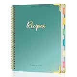 meDolove Recipe Book to Write in Your Own Recipes, Hardcover Blank Recipe Journal Cookbook with Tab Stickers, 8