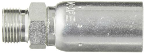 Image of EATON Weatherhead Coll-O-Crimp 06U-P56 British Standard Male Pipe Rigid Fitting, 60 Degree Cone, Low Carbon Steel, 3 /8 inch Hose ID, 3 /8 inch Pipe Size