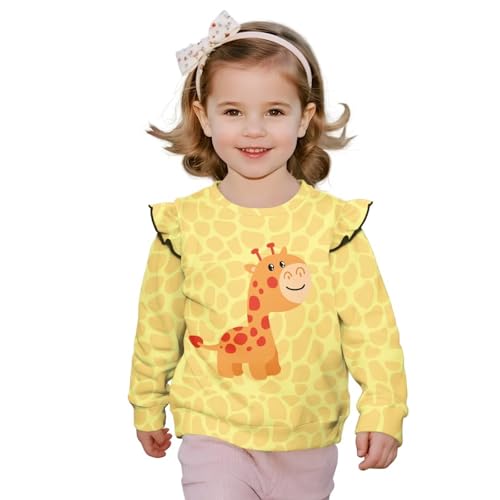 Cute Girls Sweatshirts Casual Ruffle Pullover 12M-8T