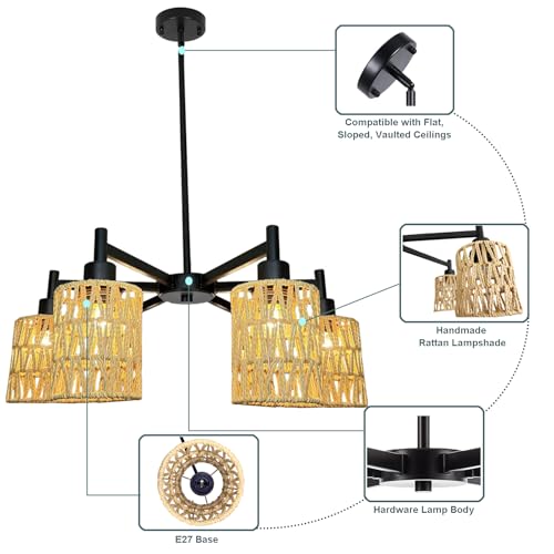 Lampe suspendue pour chambre restaurant ou café style rétro - 6