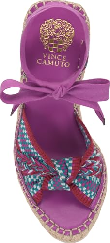 Image of Vince Camuto Bealie Woven Lace Up Wedge Sandals