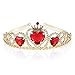 Evie Diadem mit rotem Herz, Descendants, rotes Herz, Krone, Schmuck, Thema, Halloween, Prinzessin, Weihnachten, Kostüm, Teenager, Geschenk für Mädchen