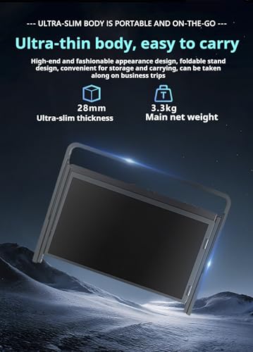 Image of Laptop Screen Extender Triple Monitor Mount Stand Triple Screen Laptop Monitor Extender, Portable 3 Screen Display with Single USB-C for Laptops,Foldable Aluminum Multi-Monitors(2 Pcs)