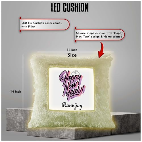 Image of SAVRI Premium New Year Hamper - LED Cushion & Spotify Frame with Custom Photo & Song Code - Personalized Gifts for Kids, Family, Friends, Him, Her, Boyfriend, Girlfriend, Husband, and Wife