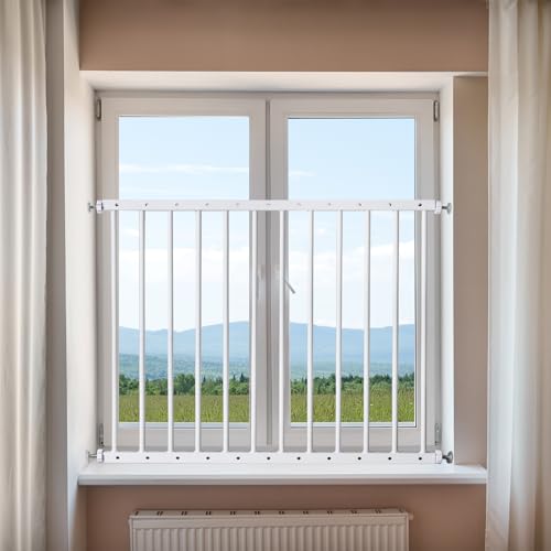 Window Safety Guards for Children,Adjustable 32.9'-35' Wide Window Guards Kids, Child Safety Guard Prevents Accidental Falls(White, 1 Piece)