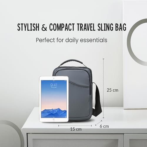 Image of CARRY TRIP Men Sling Bag with 1 Large & 1 Small Compartment, 2 Pockets, Water Resistant Crossbody Travel Bag -Chest Shoulder Side Bag for Travelling, Daily Use - Compact, Lightweight & Durable