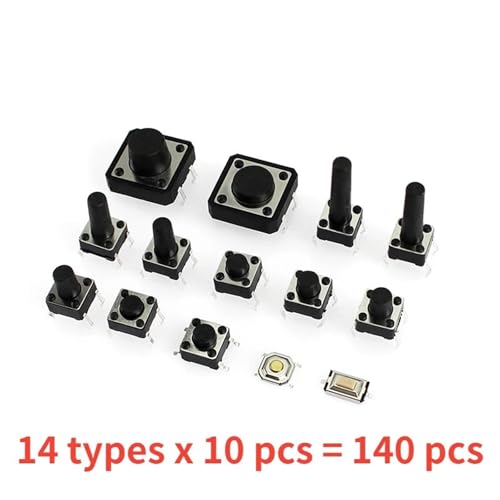 Microinterruptor SMD dip 6x6 en kit de 14 tipos para reparar mandos y consolas en casa 3