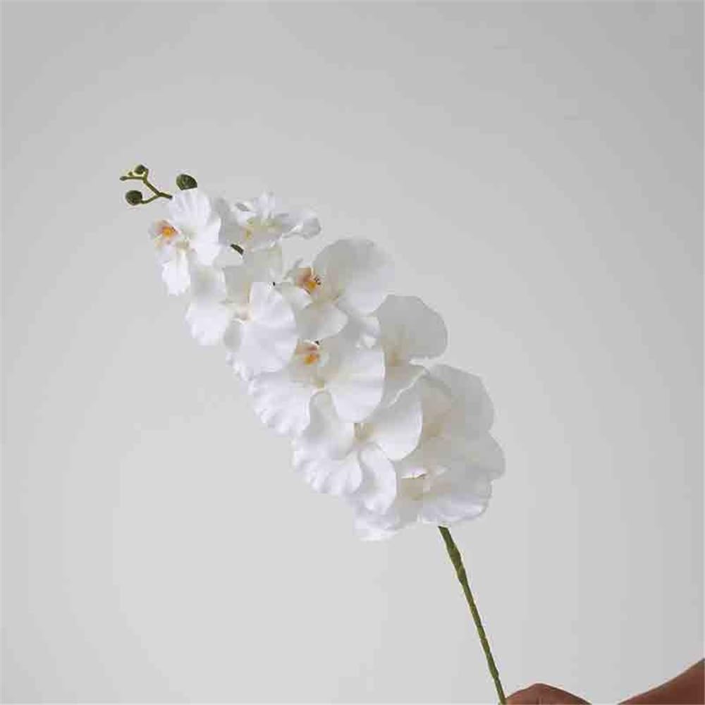 Decorazioni floreali Simulazione Phalaenopsis Fiori finti Disposizione da tavolo Soggiorno Decorativo Vaso di vetro Matrimonio