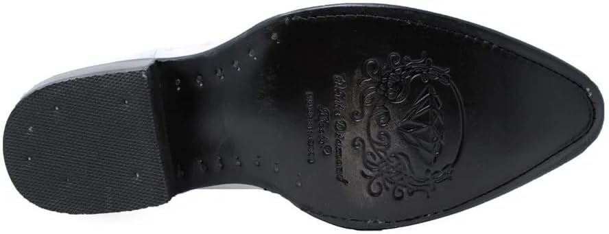 Men’s Genuine Leather Exotic Ostrich Print J-Toe Cowboy Western Boots - White - Image 5