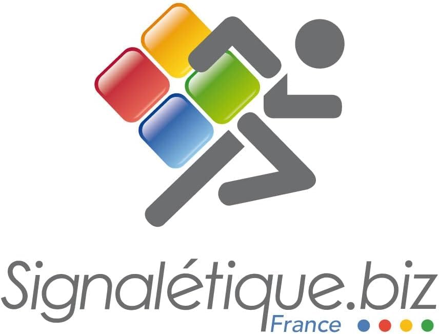 Signalétique.biz France - Panneau Immobilier Personnalisable Terrain à Vendre avec m2 - Rouge - Plastique rigide AKILUX 3,5mm - Dimensions 600x400 mm - Protection Anti-UV