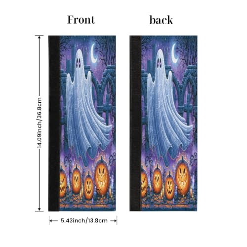 Image of Halloween Refrigerator Door Handle Covers Set of 2 Fridge Door Handle Decor | Ghosts Pumpkins Washable Dishwasher Mocrowave Oven Protector Handle Cover Keep Your Kitchen Appliance Clean