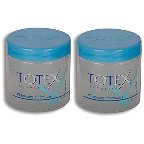 Totex MEGA HOLD Hair Styling Gel 2x 700ml - hartes und glänzendes Haargel - durchsichtig - Alkoholfrei Haargel Cover