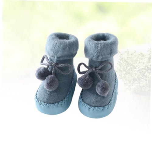 Warm Shoes Socks Boy Girl Prewalker Non-skid Slippers Long Socks for Months Boy Girl4