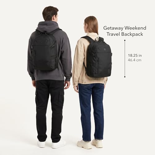 SwissGear Hybrid 30L Travel Backpack, Fits 15 inch Laptop, Men's and Women's, Black - image 7