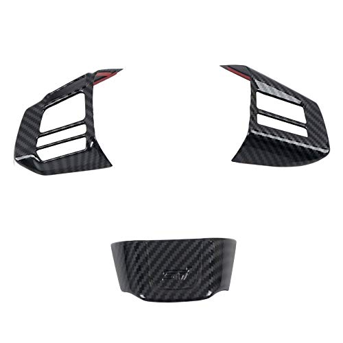 ITrims Car Accessories for Subaru WRX/STi 2016-2021 Interior Center Console Steering Button Cover Decoration Trim 3PCS Decoration ABS Carbon Fiber NOT FIT RHD