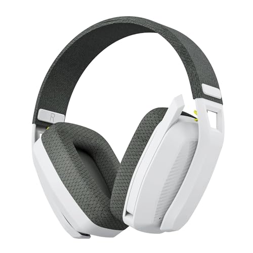 Genérico Auriculares inalámbricos for Juegos de 2,4 GHz con micrófono, compatibles PS5, PS4, PC, Auriculares Bluetooth for(White Black)