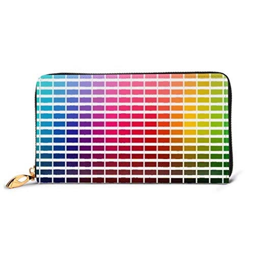 Preisvergleich Produktbild JHGFG Mode Handtasche Reißverschluss Brieftasche Tisch Shades Harmony Trend Telefon Kupplung Geldbörse Abendkupplung Blockieren Leder Brieftasche Multi Card Organiz