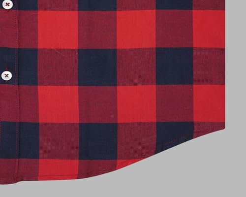 Image of GHPC 100% Cotton Big /Buffalo Checks Half Sleeves Regular Fit Formal Shirt for Men