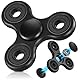 SCIONE Fidget Spinner Metall Sensory Fidget Toy, Cooler Metall Edelstahl Handspinner Angst Stress Relief Geburtstag Geschenk für Kinder Erwachsene Schwarz Lagerkappen können Demontiert werden Montiert