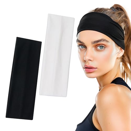 Sularpek 2 Stück Stirnband Damen, Elastische Haarband Schwarz, Yoga Haarband, rutschfest Haarband Damen, Elastische Haarbänder für Mädchen Jungen, für Laufen Radfahren Yoga Sport(Schwarz Weiß) Sularpek 2 Stück Stirnband Damen, Elastische Haarband Schwarz, Yoga Haarband, rutschfest Haarband Damen, Elastische Haarbänder für Mädchen Jungen, für Laufen Radfahren Yoga Sport(Schwarz Weiß)
