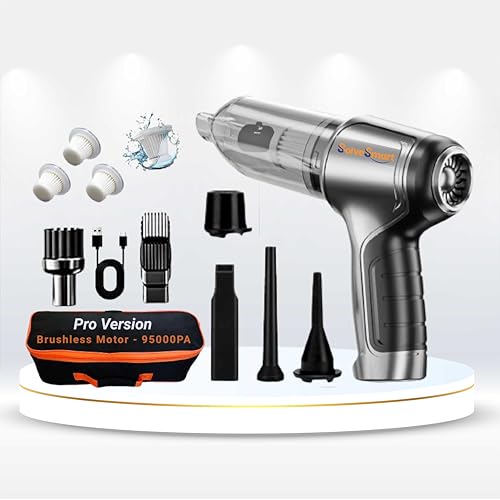 Handheld Wireless Vacuum Cleaner- Powerful 95000 Pa Suction Portable Lightweight Cordless- Long Runtime Rechargeable Battery Quick Charge for Home, Office, Car, Sofa, Pet Hair, Corner Cleaning Handheld Wireless Vacuum Cleaner- Powerful 95000 Pa Suction Portable Lightweight Cordless- Long Runtime Rechargeable Battery Quick Charge for Home, Office, Car, Sofa, Pet Hair, Corner Cleaning