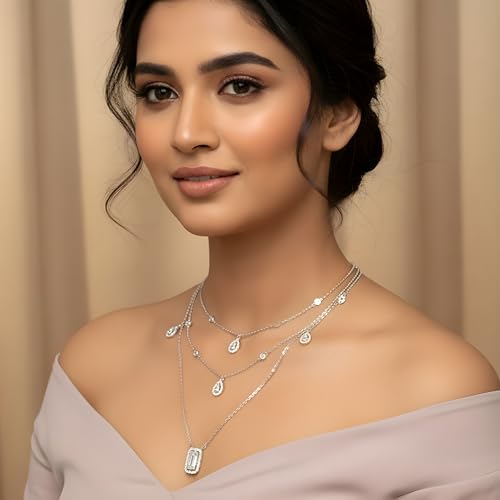 Image of Delicate Layered Necklace for Women | Minimalist Multi-Layer Chain Jewelry