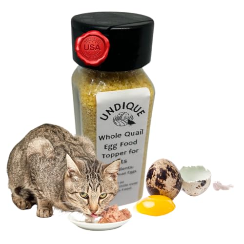 Undique Quailicious Boost - Made in USA High-Protein Quail Egg Cat Food Topper, Freeze-Dried for Cat Digestive Health - Nutrient-Rich, Grain-Free Digestive Support for Cats, Ideal for Picky Eaters
