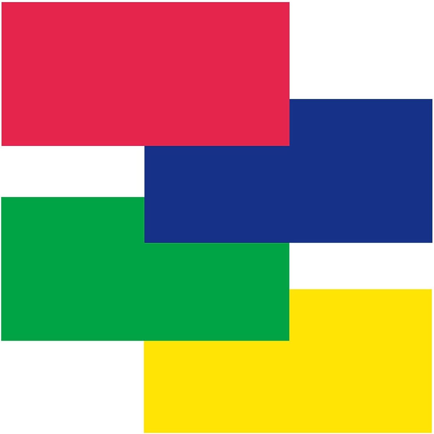 Fadeless Primary Colors Art Bulletin Board Paper, Flame, Royal Blue, Canary, Apple Green 4 per Carton