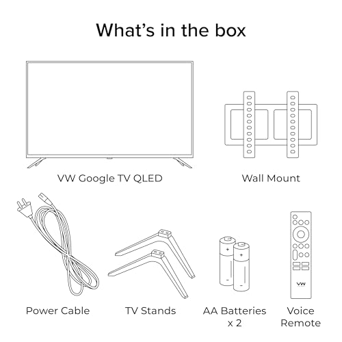 Image of VW 127 cm (50 inches) Pro Series 4K Ultra HD Smart QLED Google TV VW50GQ1