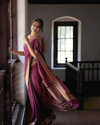 Image of Yashika Women Banarasi Kanjivaram Silk Saree Set with Blouse |saree for Women | Saree | New Sari