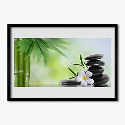Plante de fleur de tige de bambou Tulup affiche encadrée 100x70 cm