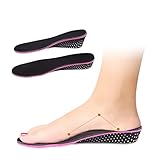 Plantilla de aumento de altura, elástica que absorbe los golpes Plantilla de calzado deportivo con aumento de altura Invisi Elevator Amortiguación del talón Inserción de elevación del talón (M)