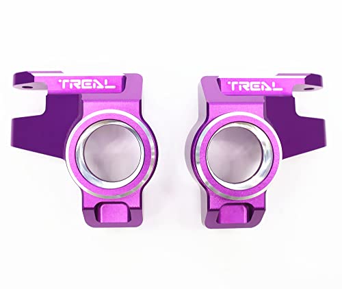 Moyeu avant SCX6 TREAL en alu 7075 violet, la mise à niveau robuste pour pont AR90