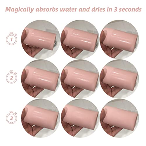 HouseSister Organic Diatomite Toothbrush Toothpaste Makeup Brushes Razors Holder Bathroom Countertop Organizer Stand Cup Organizer (Pink)