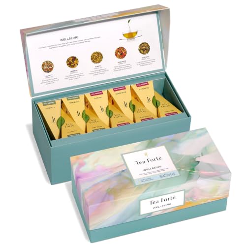Tea Forte Tea Sampler, 20 Pyramid Infuser Bags, Premium Tea Gift ...