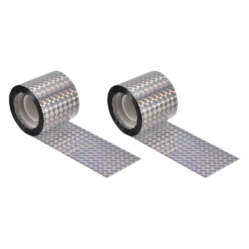 QUARKZMAN Cinta Reflectora Antipájaros, 100m (328 Pies) Tiras Repelentes Anti Palomas De Doble Cara Destellante 4.8cm (2 Pulgadas) para Control De Aves En Jardines Y Techos